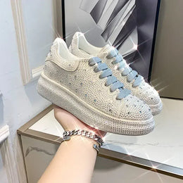 KissICON Footwear Luxury Rhinestone Platform Fashion Sneakers for Women