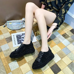 KissICON Footwear Luxury Rhinestone Platform Fashion Sneakers for Women