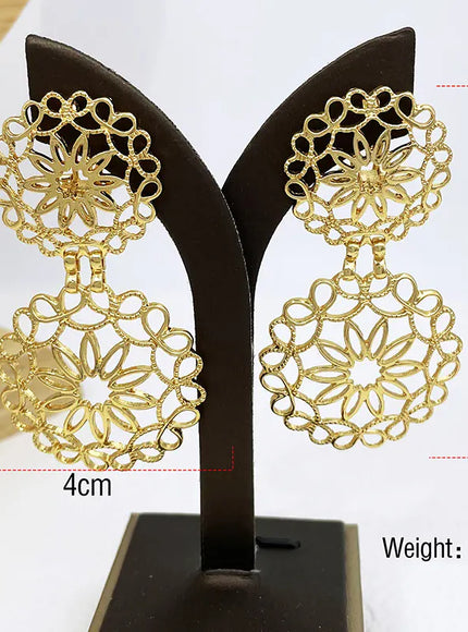 KissICON Earrings Luxury Two-Tone Big Drop Earrings