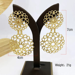 KissICON Earrings Luxury Two-Tone Big Drop Earrings