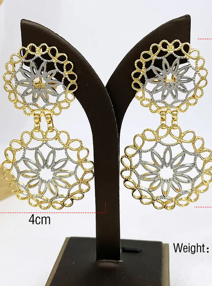 KissICON Earrings Luxury Two-Tone Big Drop Earrings
