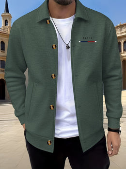 KissICON Luxury Waffle Knit Lapel Jacket Smart Casual Menswear