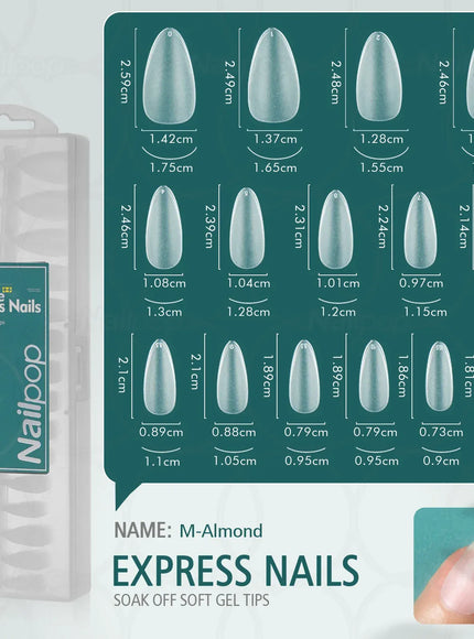 KissICON M-Almond KissIcon Nailpop Matte Nails 240pcs Press On -