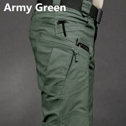 KissICON M / army green 6XL Plus Size Mens Waterproof Tactical Cargo Outdoor Pants