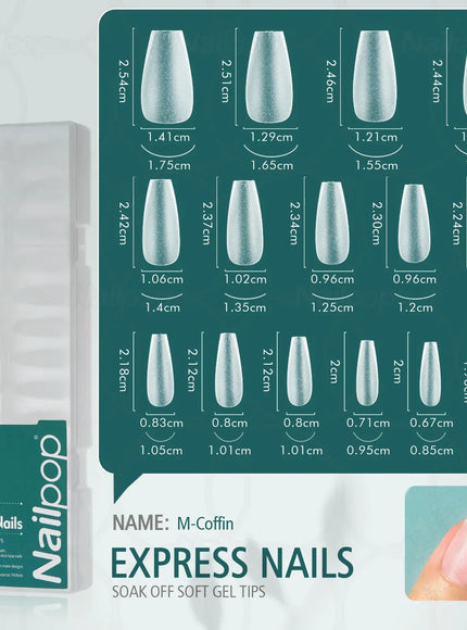 KissICON M-Coffin KissIcon Nailpop Matte Nails 240pcs Press On -