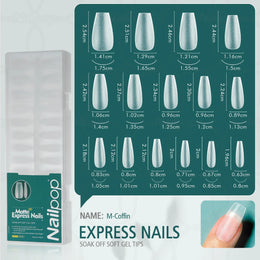 KissICON M-Coffin KissIcon Nailpop Matte Nails 240pcs Press On -