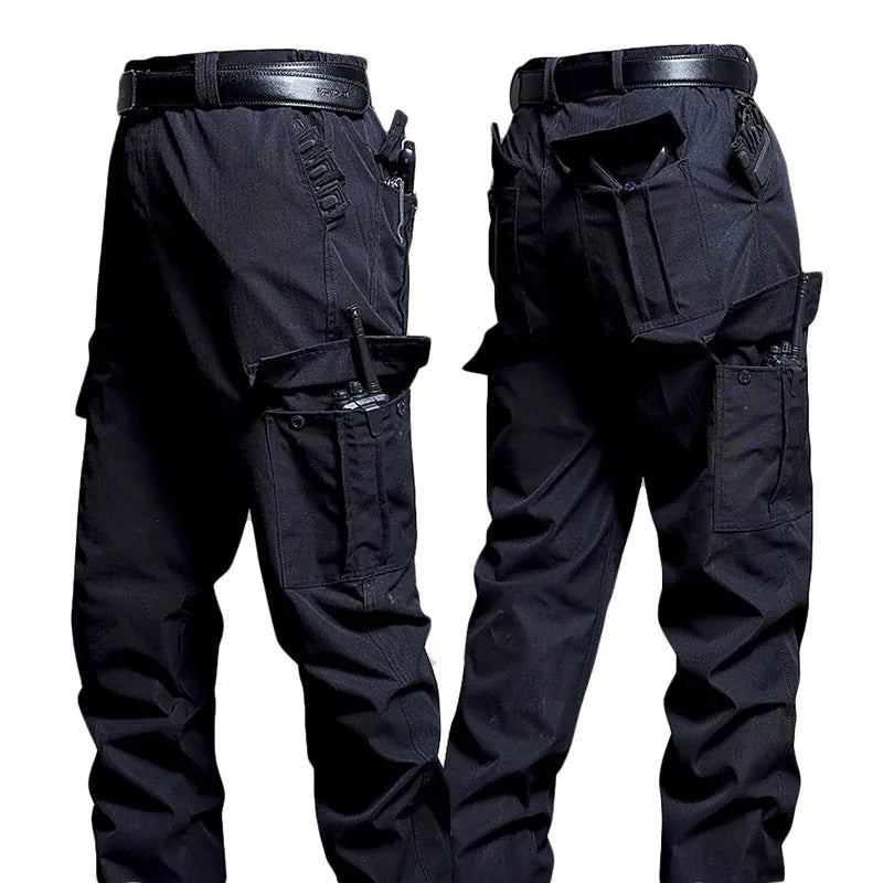 KissICON M / navy blue Mens Durable Breathable MultiPocket Stretch Cargo Hiking Pants