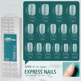 KissICON M-Square-Cir. KissIcon Nailpop Matte Nails 240pcs Press On -