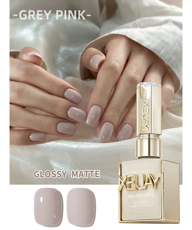 KissICON M045 KissIcon Grey Pink Gel Nail Polish 15ml -