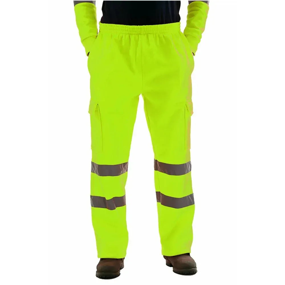 KissICON M16 / Image Color Mens Reflective Striped Safety Work Joggers