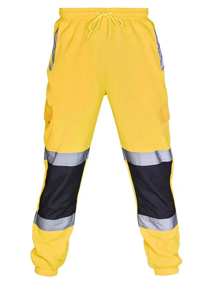 KissICON M35 / Image Color Patchwork Reflective Work Joggers for Men