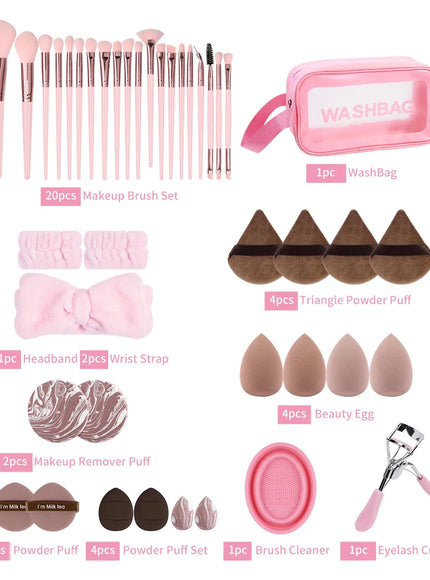 KissICON Maange 42PC Multifunction Makeup Kit With 20 Brushes