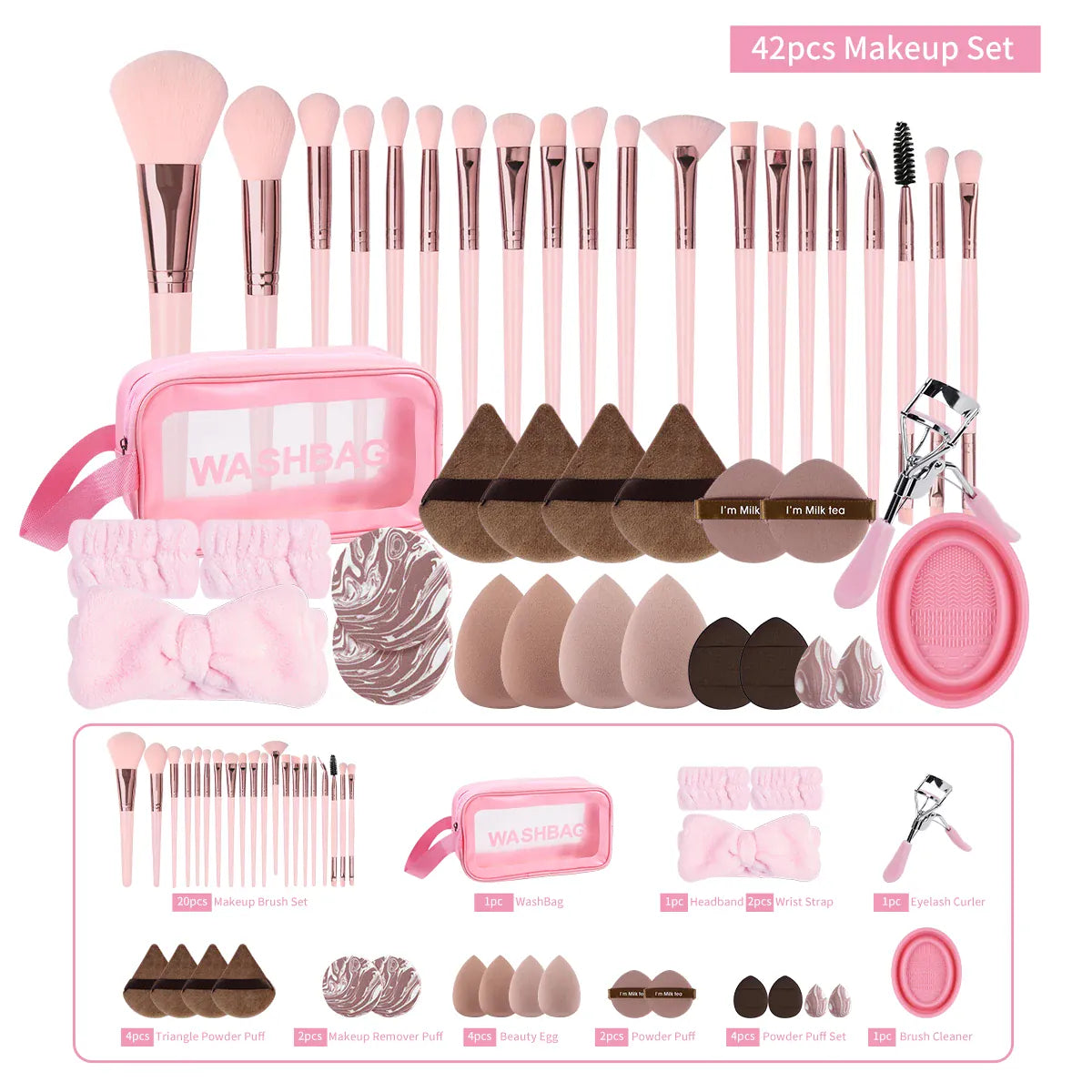 KissICON Maange 42PC Multifunction Makeup Kit With 20 Brushes