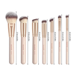 KissICON Maange Seven Piece Makeup Brush Set Bristles -