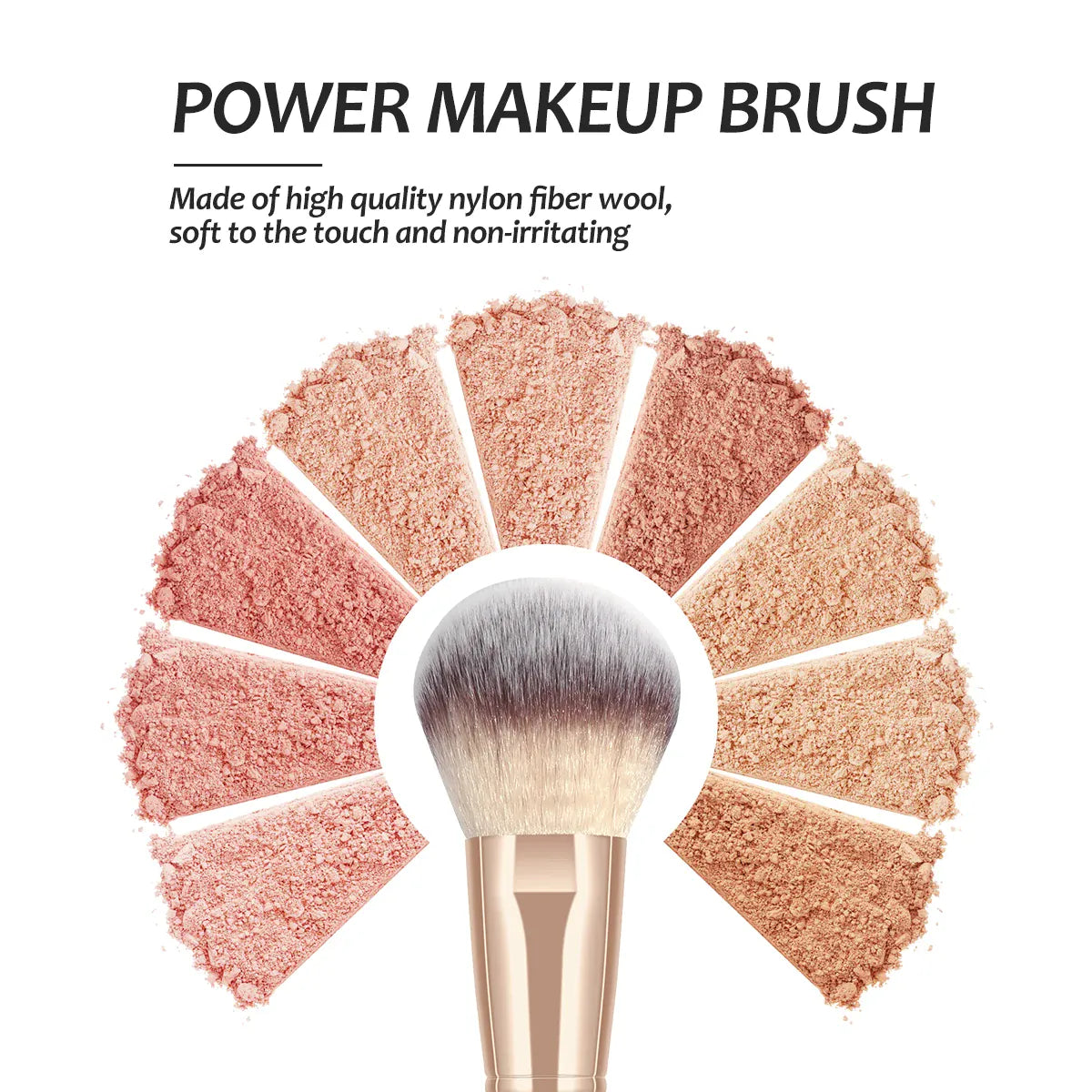 KissICON Maange Seven Piece Makeup Brush Set Bristles -