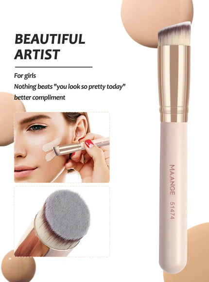 KissICON Maange Seven Piece Makeup Brush Set Bristles -