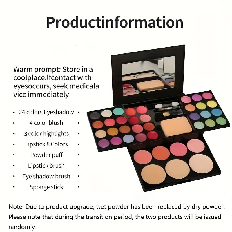 KissICON Makeup Palette Complete 39color Face Makeup Kit Beginners