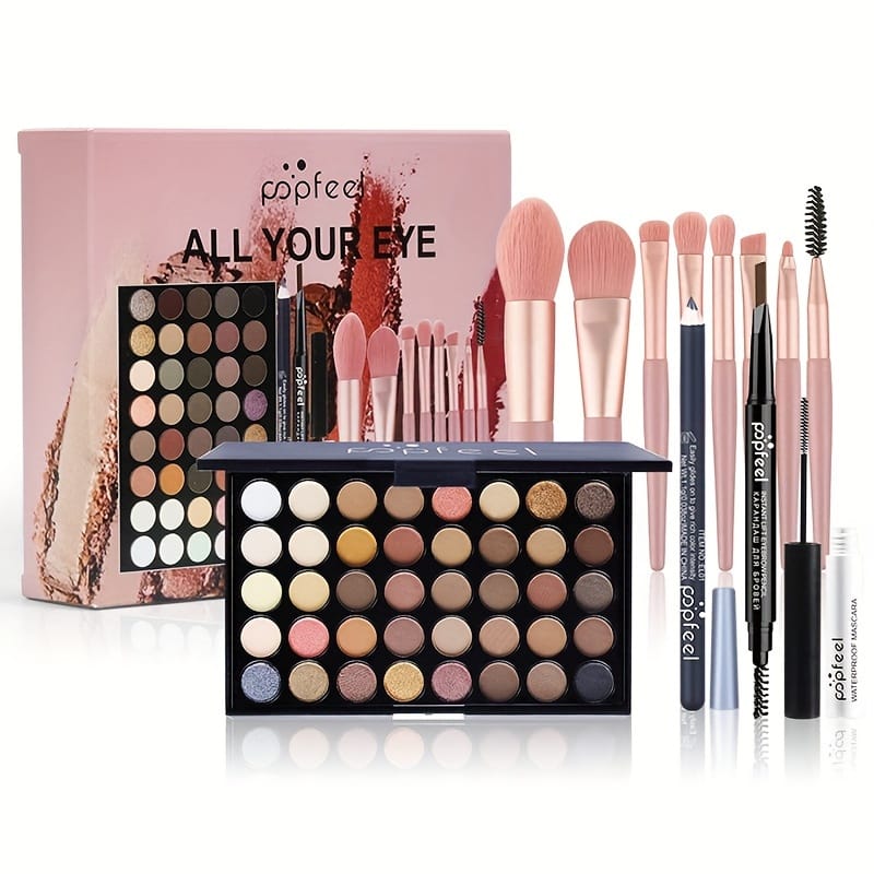 KissICON makeup set 40color Eyeshadow Kit Makeup Mascara Liner