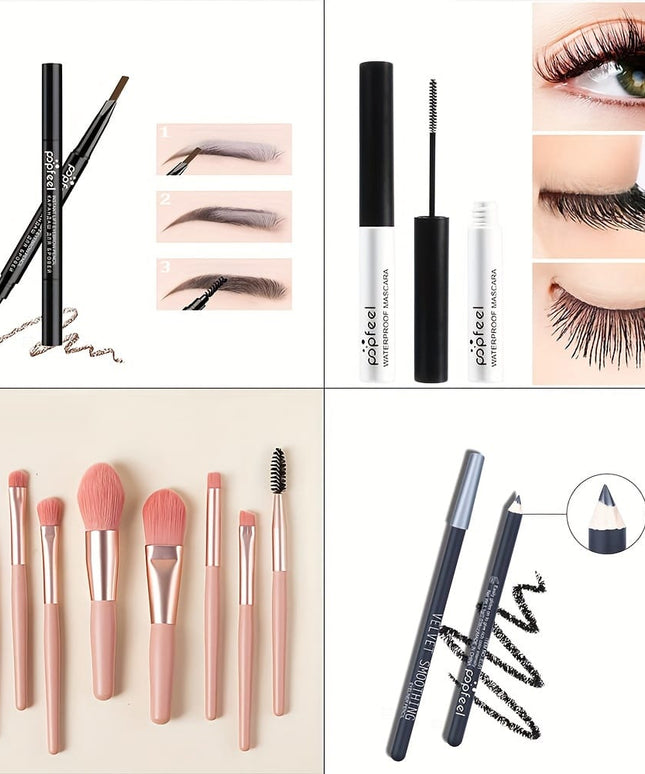 KissICON makeup set 40color Eyeshadow Kit Mascara Liner Brow