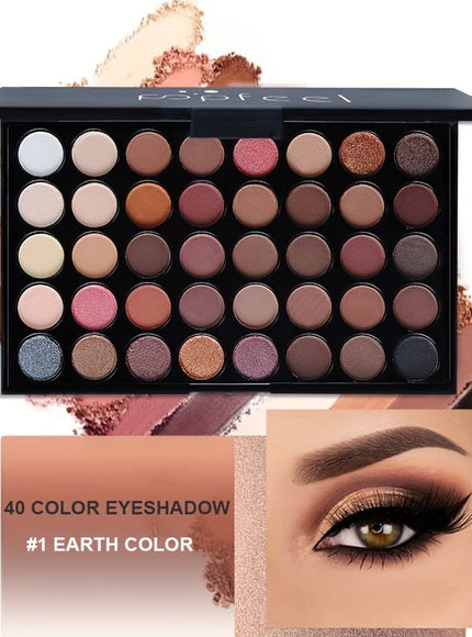 KissICON makeup set 40color Eyeshadow Kit Mascara Liner Brow