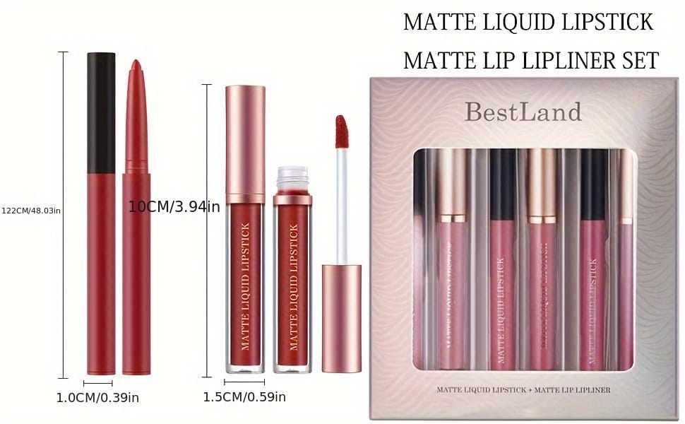 KissICON 💋 Matte Lipstick And Lip Liner Set -