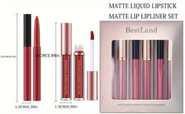KissICON 💋 Matte Lipstick And Lip Liner Set -