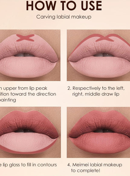KissICON 💋 Matte Lipstick And Lip Liner Set -