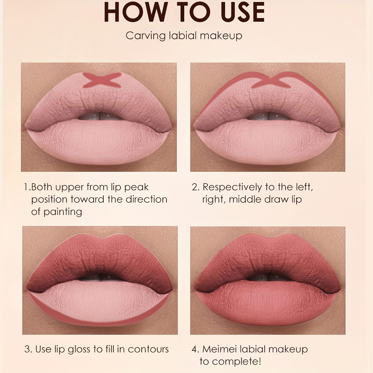 KissICON 💋 Matte Lipstick And Lip Liner Set -