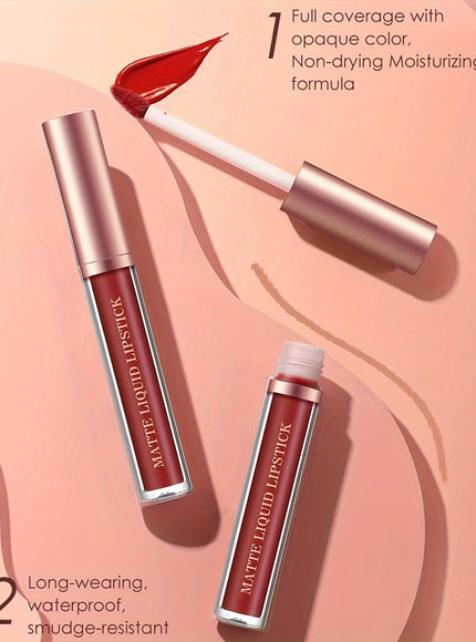 KissICON 💋 Matte Lipstick And Lip Liner Set -