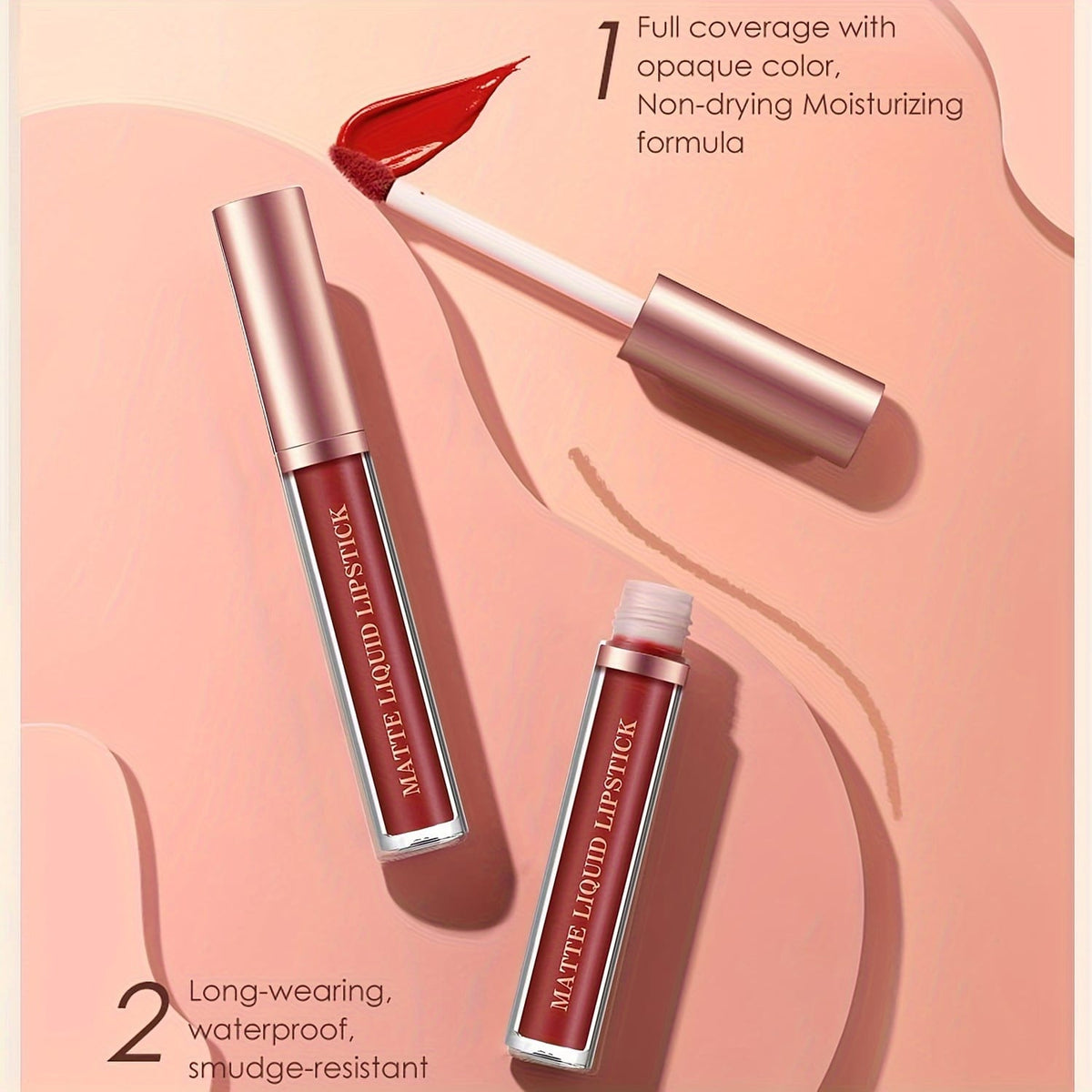KissICON 💋 Matte Lipstick And Lip Liner Set -
