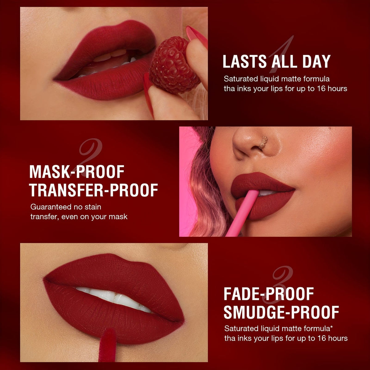 KissICON 💋 Matte Lipstick And Lip Liner Set -