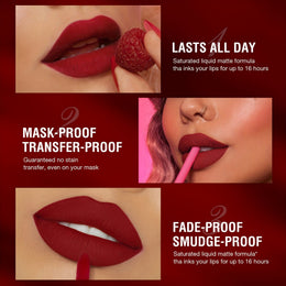 KissICON 💋 Matte Lipstick And Lip Liner Set -