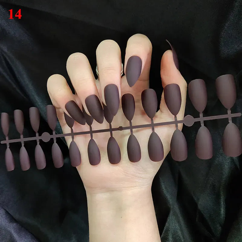 KissICON Matte Press On Fake Nails 24Pcs Full Cover