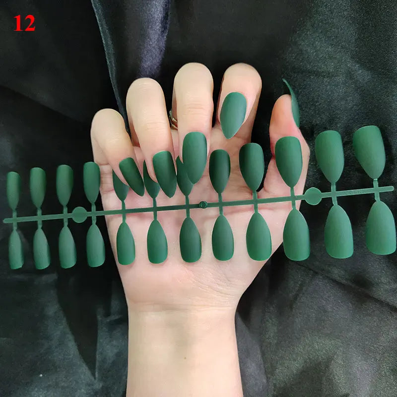 KissICON Matte Press On Fake Nails 24Pcs Full Cover
