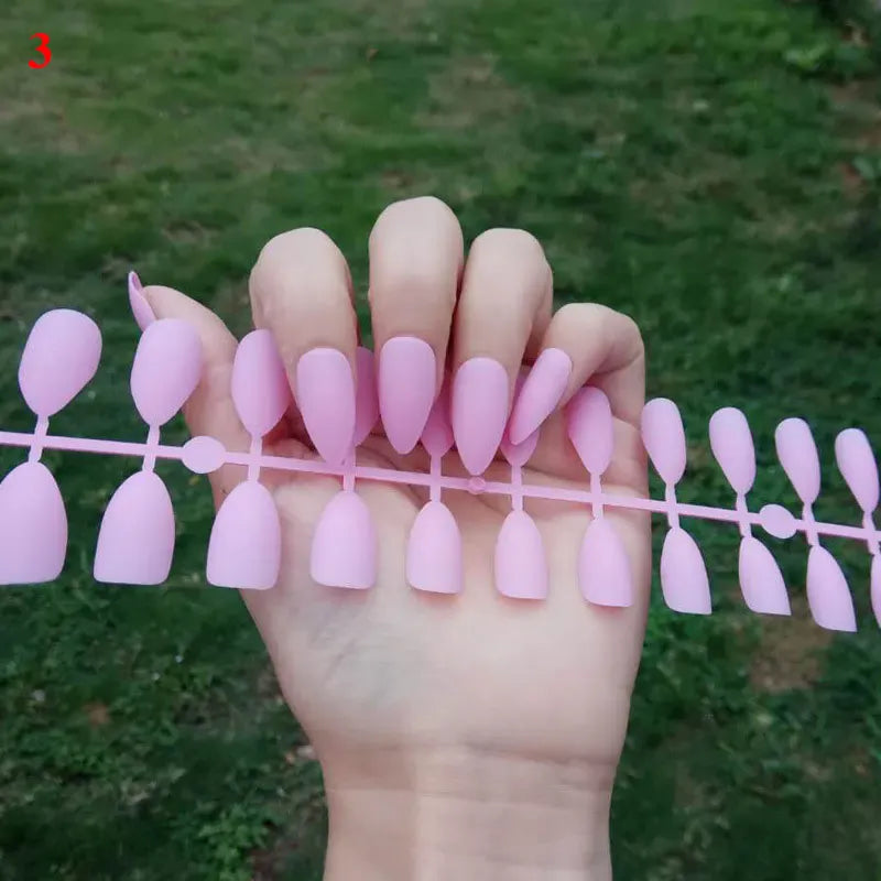 KissICON Matte Press On Fake Nails 24Pcs Full Cover