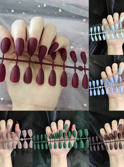 KissICON Matte Press On Fake Nails 24Pcs Full Cover