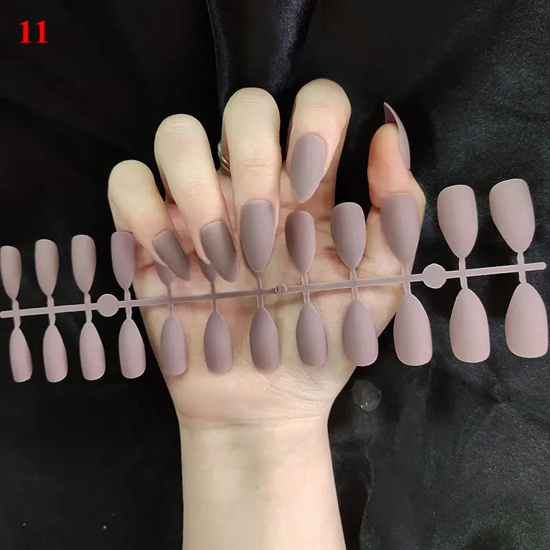KissICON Matte Press On Fake Nails 24Pcs Full Cover