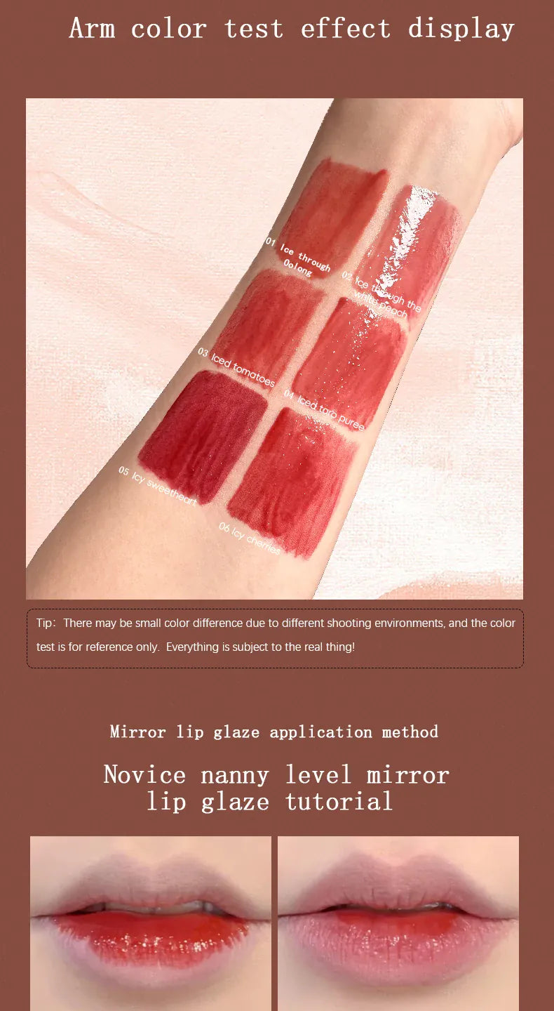 KissICON Maxfine Lip Gloss Hydrating Long Lasting Waterproof Shine