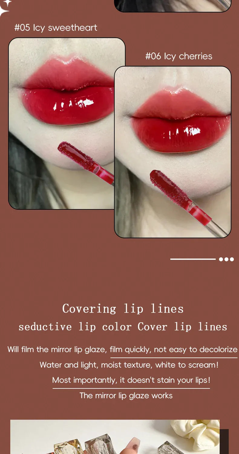KissICON Maxfine Lip Gloss Hydrating Long Lasting Waterproof Shine
