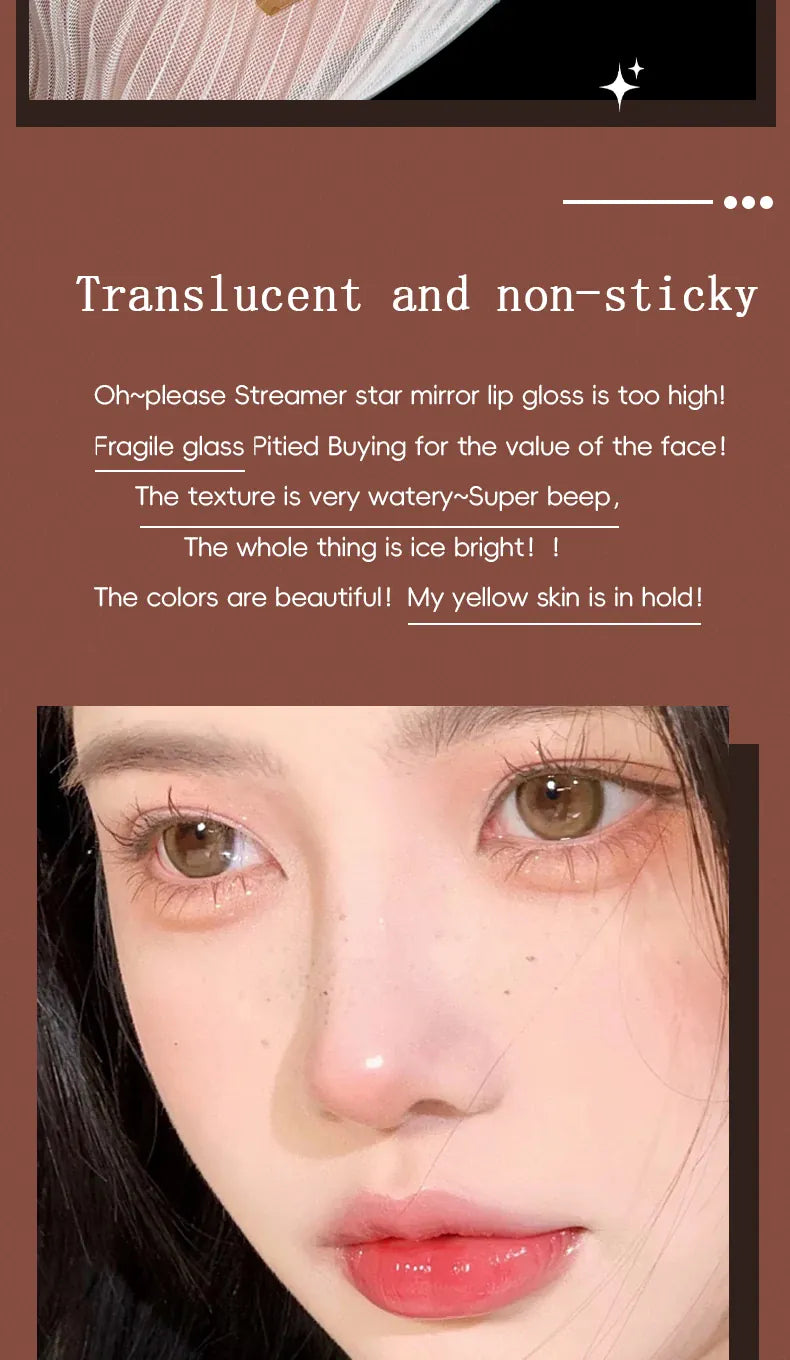 KissICON Maxfine Lip Gloss Hydrating Long Lasting Waterproof Shine