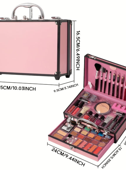 KissICON MC1104 Pink 23pc Travel Makeup Set – Train