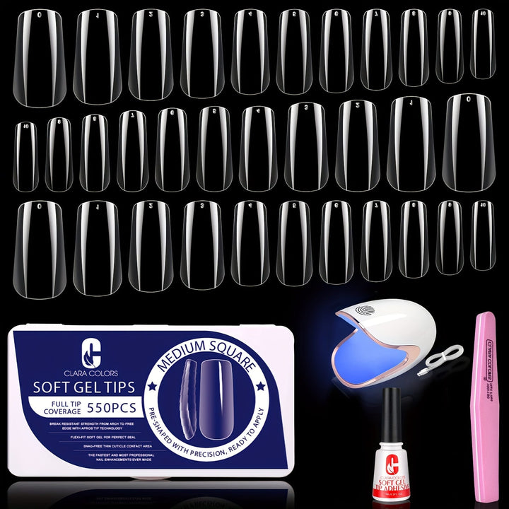 KissIcon Gel X Nail Kit 550Pcs - Matte