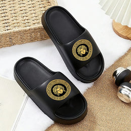 jkthpu-45 Sandals Medusa Print Flip-Flops – Unisex | Beach, Shower & Travel Slides