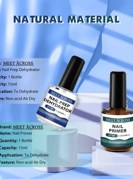 KissICON MEET ACROSS 15ml Glass Bottle Nail Primer Nail
