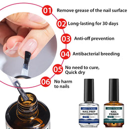 KissICON MEET ACROSS 15ml Glass Bottle Nail Primer Nail