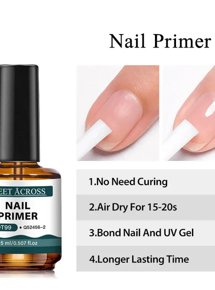 KissICON MEET ACROSS 15ml Glass Bottle Nail Primer Nail