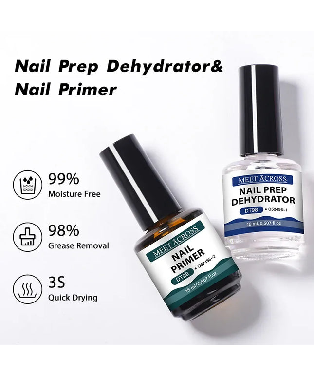 KissICON MEET ACROSS 15ml Glass Bottle Nail Primer Nail