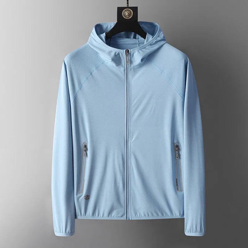 KissICON Men Blue / XXXL UPF 50 Ice Silk Sun Hoodie Lightweight UV Protection