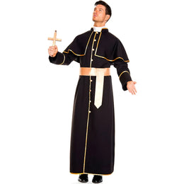 KissICON Men / L Halloween Costumes Religious Pastor Father Priest Pope Costume Medieval Nun Cosplay Carnival Party Fancy Dress Up for Men Women