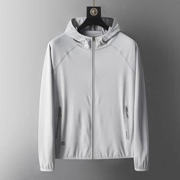 KissICON Men Light Grey / 4XL UPF 50 Ice Silk Sun Hoodie Lightweight UV Protection